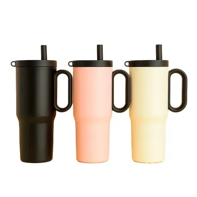 Caneca térmica 750ml em inox com pintura eletrostática