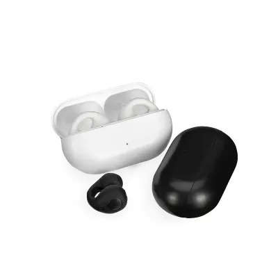 Fone de Ouvido Bluetooth com case (branco e preto)