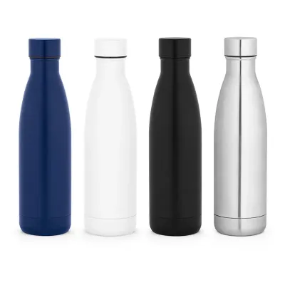 Garrafa em aço inox 90% reciclado de parede dupla térmica