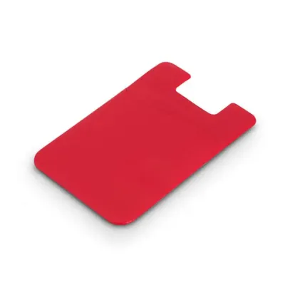 Porta cartões vermelho para celular