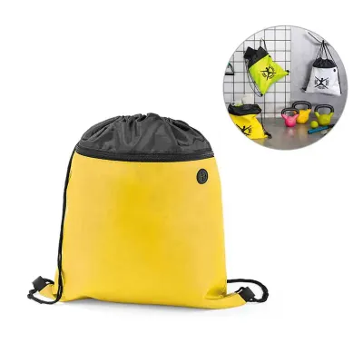 Saco mochila amarelo