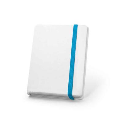 Caderno capa dura A6 com detalhe azul