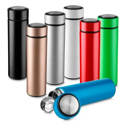 Garrafa Inox 450 ml com Infusor - opções de cores