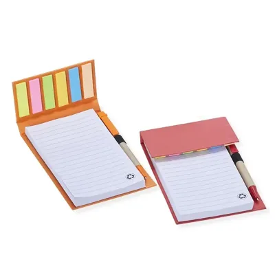 Bloco de anotações ecológico com caneta, feito em kraft 