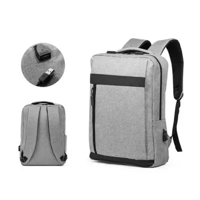 Mochila para notebook cinza