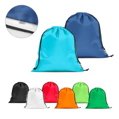 Sacola tipo mochila em rPET - opções de cores