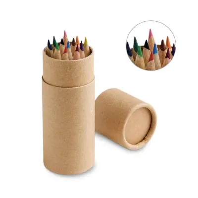 Kit com 12 lápis de cor