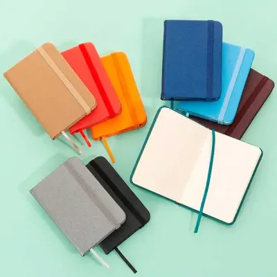 Mini Caderneta Sintética Brilhante em várias cores