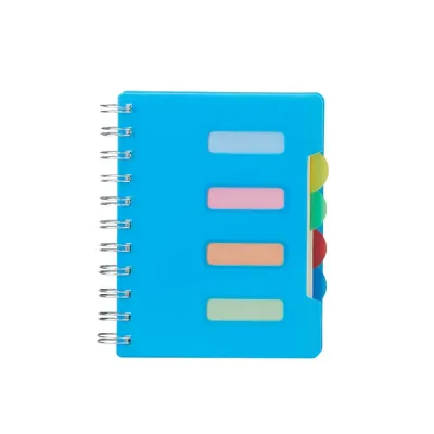 Caderno Pequeno com Divisórias - Capa azul