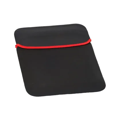 Capa para Tablet e Notebook Neoprene - preta com detalhe vermelho