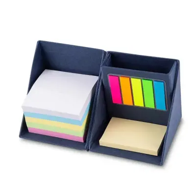 Bloco de anotações formato de cubo azul
