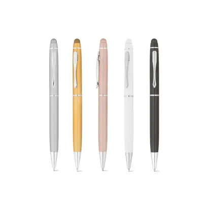 Esferográfica em metal com ponteira touch