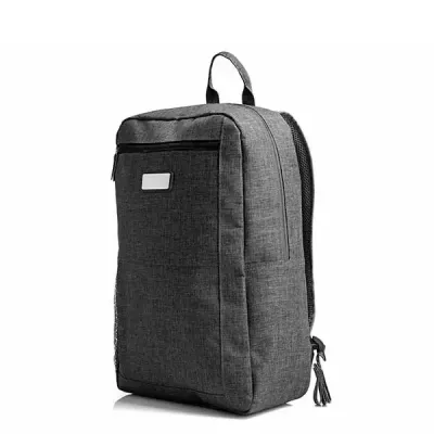 Mochila Em Poliéster 300D Retangular Cinza