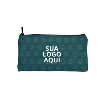 Necessaire Neoprene Verde - Sua arte aqui