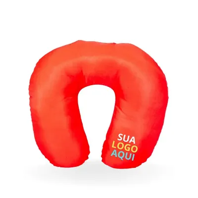 Almofada Pescoço Vermelha Personalizada 3 Cores