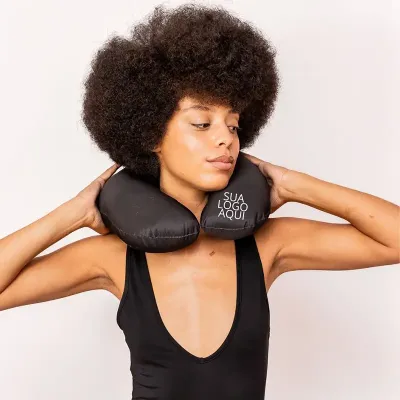 Almofada De Pescoço Preta