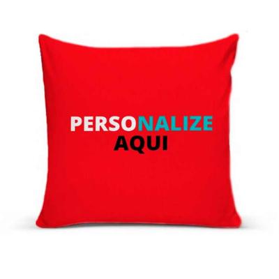 Almofada Vermelha 40x40 Personalizada 3 Cores
