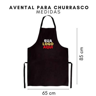Avental Para Churrasco Personalizado 3 Cores - MEDIDAS