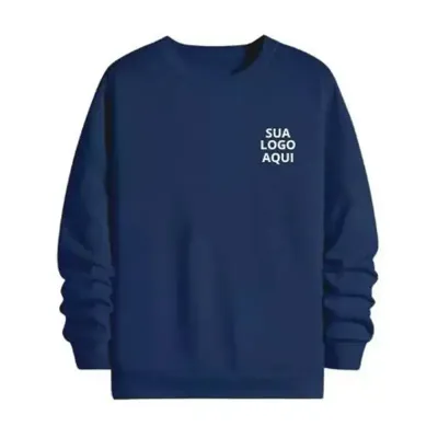 Blusão Moletom Azul escuro - modelo