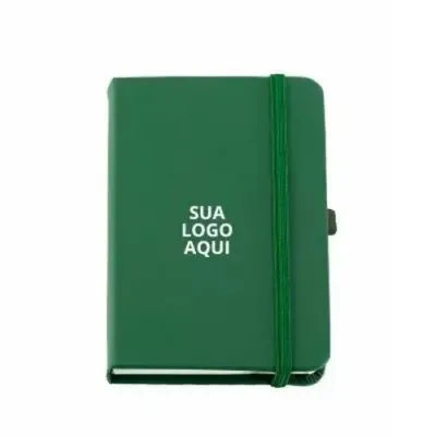 Caderno A5 verde personalizado