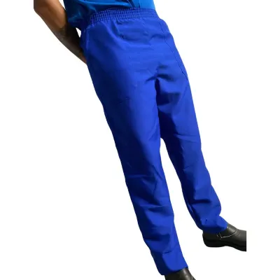 Calça Brim Azul - lateral