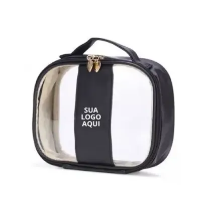 Nécessaire impermeável personalizada preta