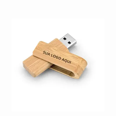 Pen drive em bambu 8gb Personalizado 1