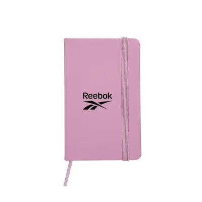 Caderneta de material sintético rosa