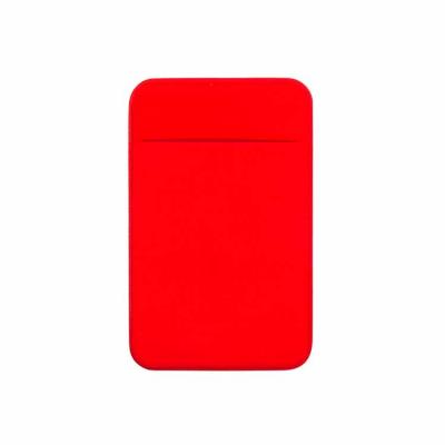 Adesivo Porta Cartão de Lycra para Celular Vermelho
