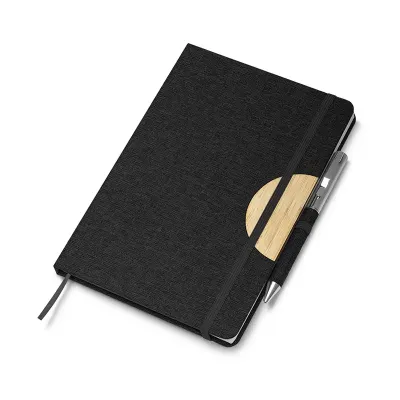 Caderno de anotações ecológico preto