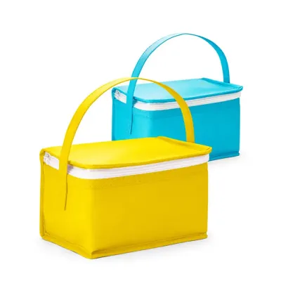 Bolsa térmica em non-woven - amarela e azul