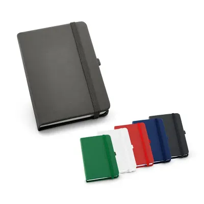 Caderno A5 em sintético: várias cores