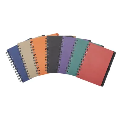 Cadernetas em Kraft com Porta Caneta (várias cores)