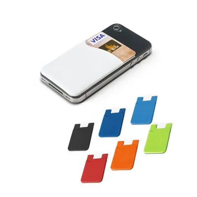 Porta cartões para celular em silicone (cores)