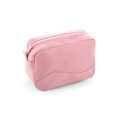 Necessaire Pequena Microfibra rosa
