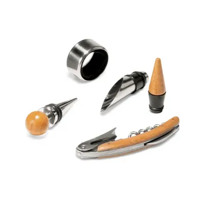 Kit com 4 acessorios para vinho