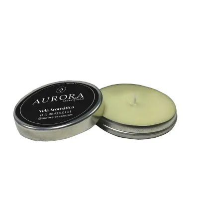 Mini Vela Aromática em lata personalizada