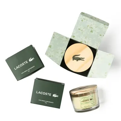 Vela Aromática personalizada com aroma escolhido pelo cliente em copo transparenete