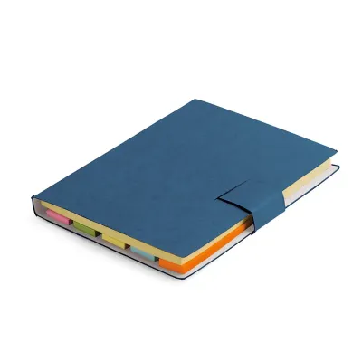 Bloco adesivados com capa azul