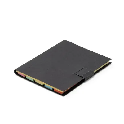 Bloco de anotações adesivos - capa preta