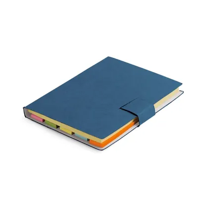 Bloco de anotações adesivos - capa azul