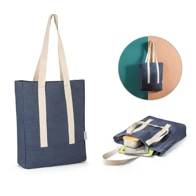 Sacola casual em denim reciclado