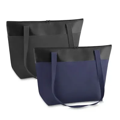 Bolsa sacola térmica: preta e azul