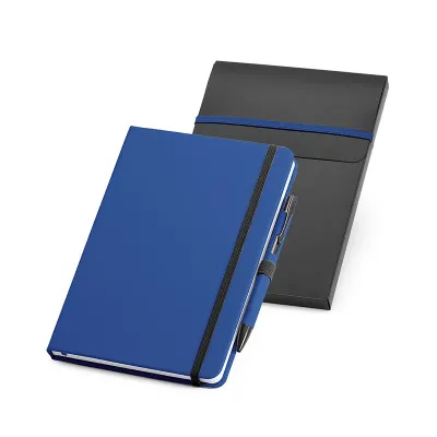 Kit caderno e caneta (azul)