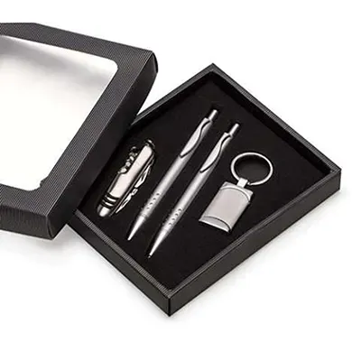 Kit executivo com 4 peças em estojo 