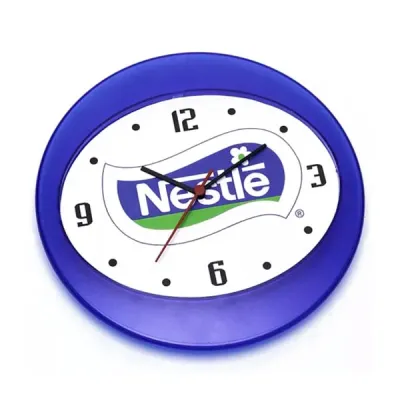  Relógio de parede plástico com detalhe colorido