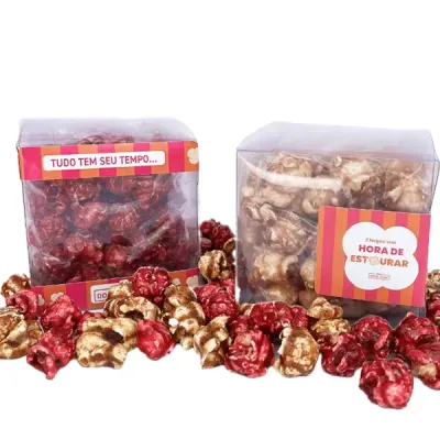 Caixinha de Acrílico com Pipocas Gourmet