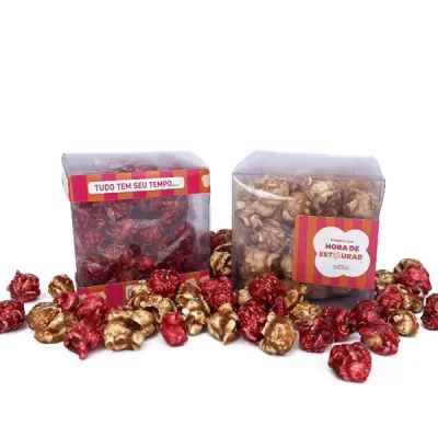 Caixinha de Acrílico com Pipocas Gourmet