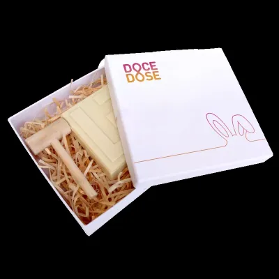 Caixa quebra chocolate branco Páscoa