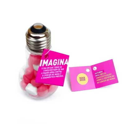 Frasco Lâmpada Outubro Rosa